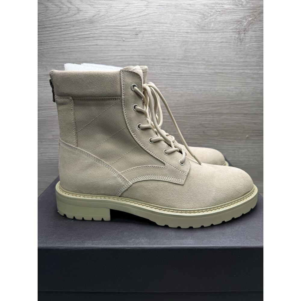 Saint Morta Legion Mens Ankle Boots Sz 9 Tan Suede Comfort Lace Up Back Zip